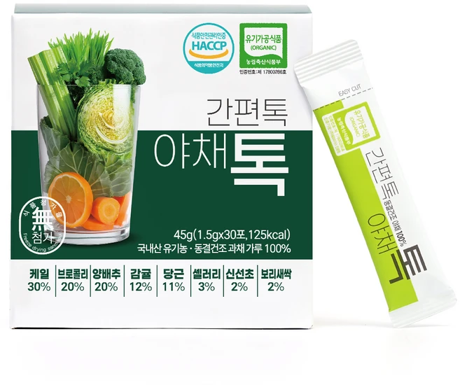 산마을 간편톡 야채톡 30p, 45g, 1개 - 쿠팡