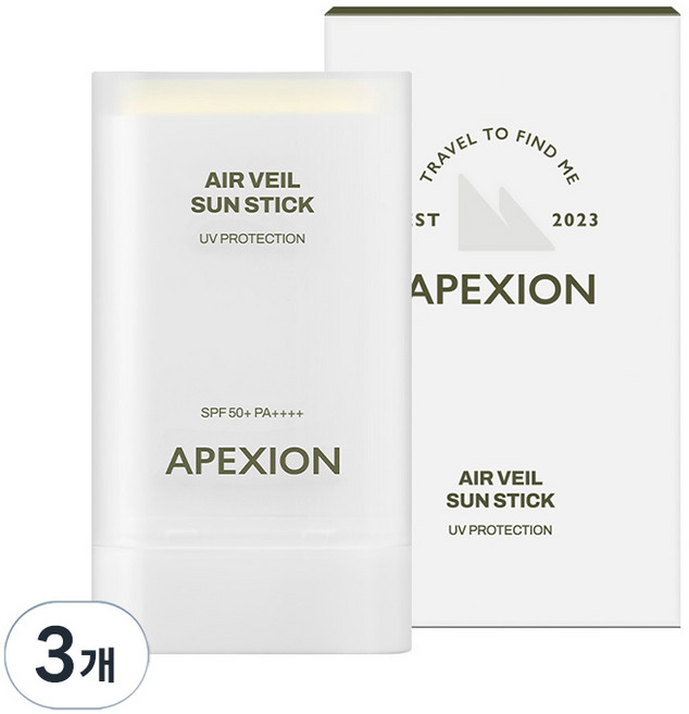 에펙션 에어 베일 선스틱 SPF50+ PA++++, 20g, 3개