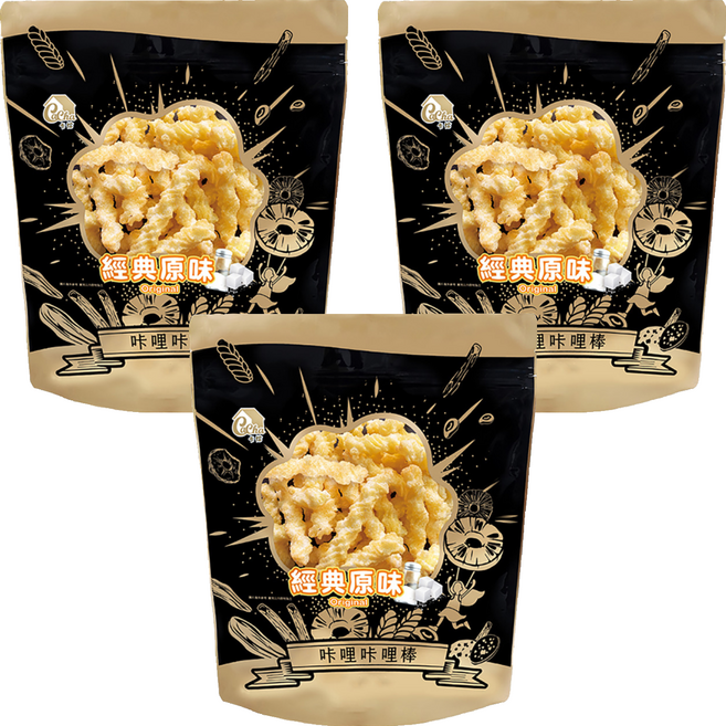 CACHA 卡恰 咔哩咔哩棒 經典原味, 130g, 3包