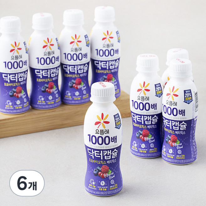 요플레 닥터캡슐 프로텍트 베리믹스, 130ml, 8개입, 6개