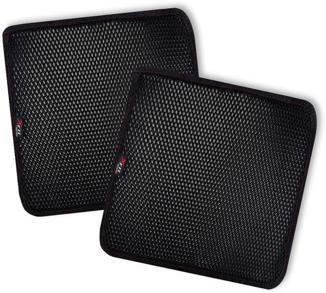 엑스핏 시원한 통풍구조 쿨썸 자동차 여름방석, 블랙, 2개