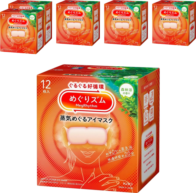 Kao 花王 MegRhythm 美舒律 蒸氣眼罩 森林浴, 12個裝, 5個