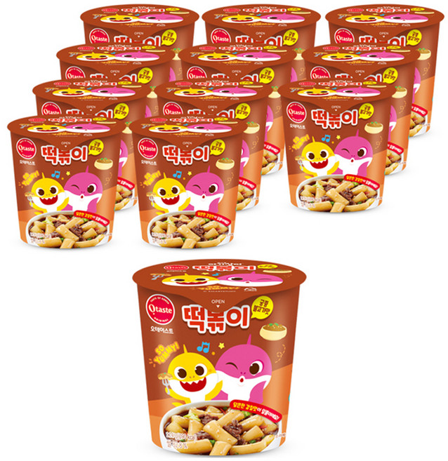 오테이스트 핑크퐁 아기상어 떡볶이 궁중 불고기맛, 12개, 114g