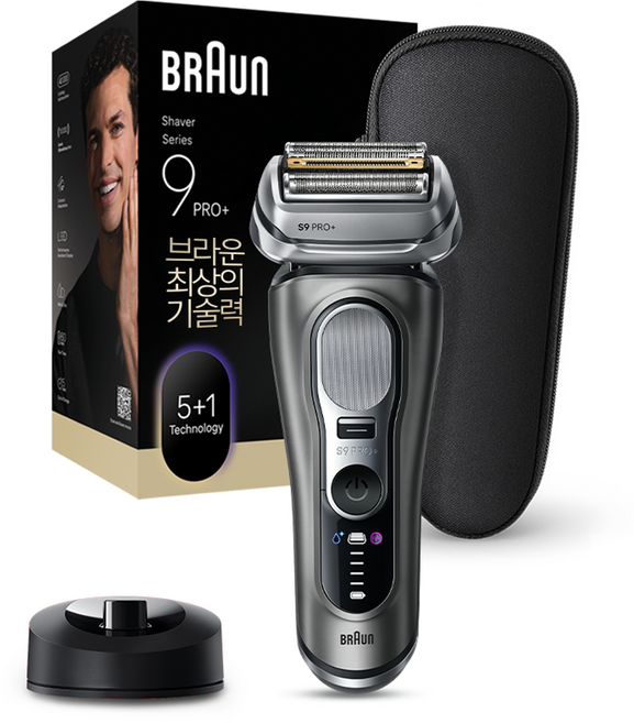 BRAUN 시리즈 9 PRO+ 울트라 씬 전기면도기, 9615s, 그라파이트
