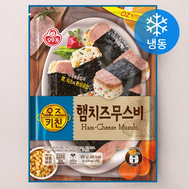 오뚜기 오즈키친 햄치즈무스비 (냉동), 500g, 1개 - 쿠팡