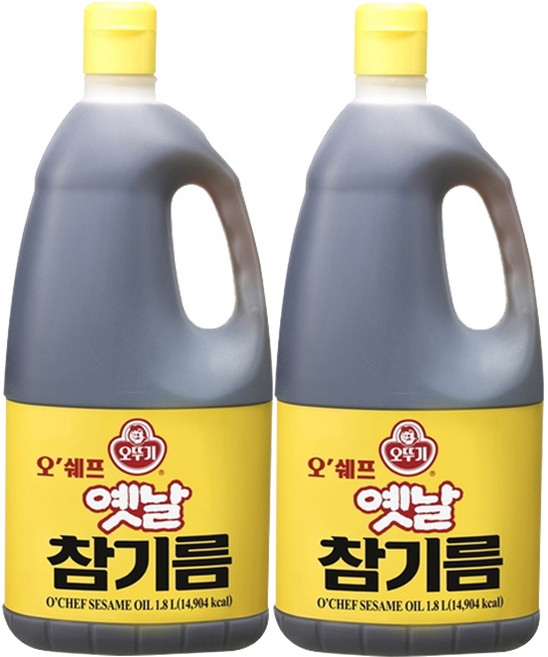 오뚜기옛날 오뚜기 오쉐프 옛날참기름, 1.8L, 2개