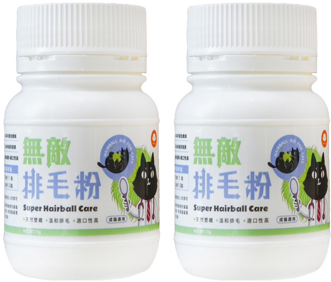 ParkCat 貓樂園 天然雙纖排毛粉 鮮雞 70g, 2個, 1份, 消化+腸道健康