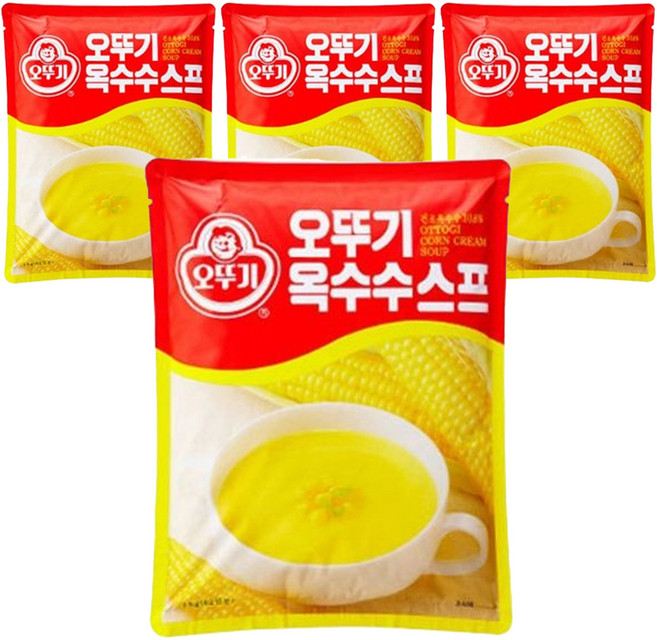 오뚜기 옥수수 스프, 1kg, 4개