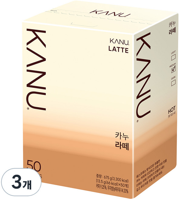 카누 라떼 스틱커피, 13.5g, 50개입, 3개