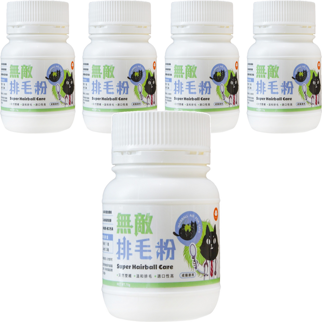 ParkCat 貓樂園 天然雙纖排毛粉 鮮雞 70g, 5個, 1份, 消化+腸道健康