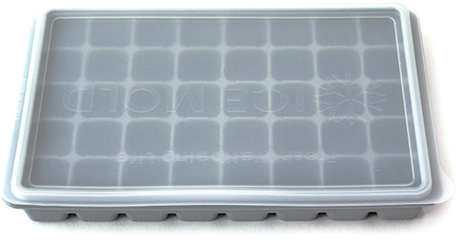 키친팩토리 파스텔 실리콘 얼음틀 40구, 그레이, 1개