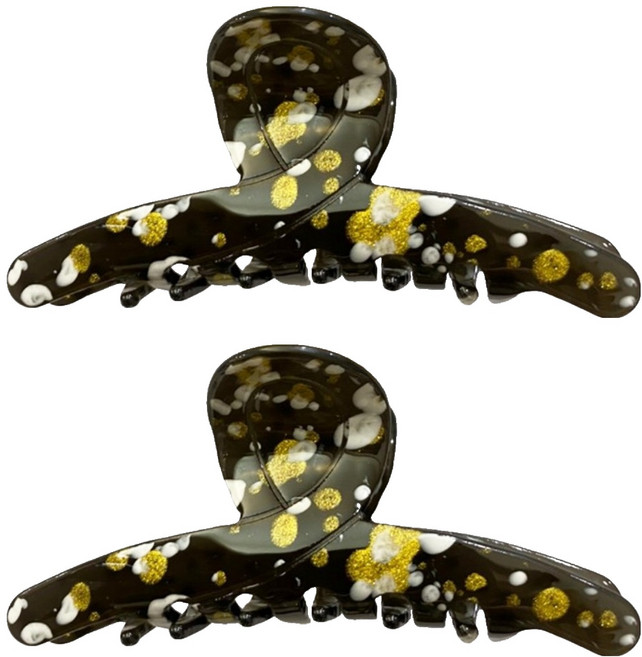 CHIC CHIC 日本造型抓夾 2個, 一字黑色, 1組