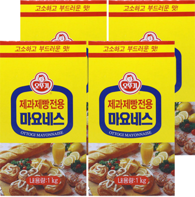 오뚜기 제과제빵전용 마요네스, 1kg, 4개