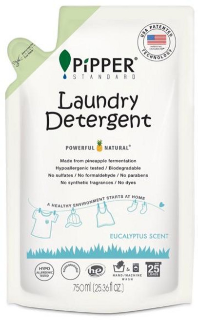 PiPPER STANDARD 沛柏 鳳梨酵素洗衣精 補充包 750ml 強效天然, 1包