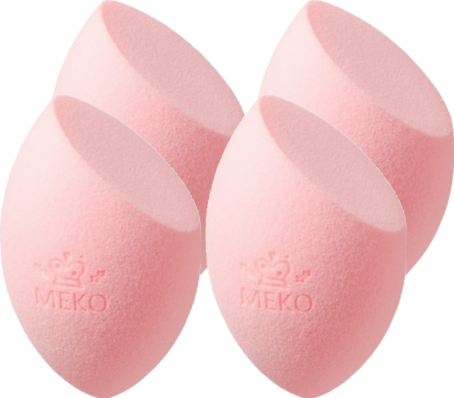 MEKO 3D彈力美妝蛋 斜切型, Z-029, 4個