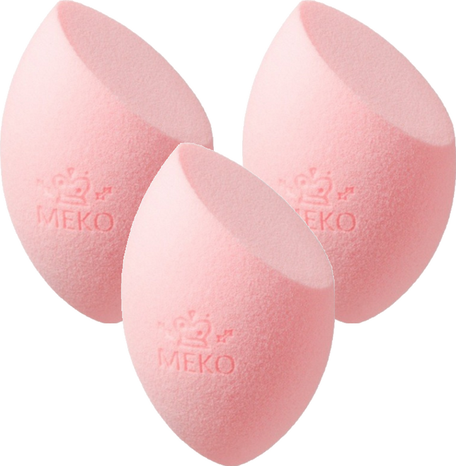 MEKO 3D彈力美妝蛋 斜切型, Z-029, 3個