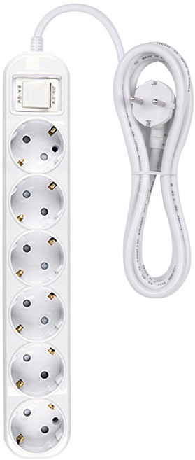 이어지다 접지 멀티탭 6구, 2.5m, 1개