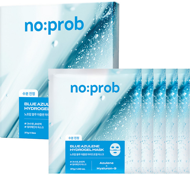 노프랍 블루 아줄렌 하이드로겔 마스크팩, 1개, 5개입