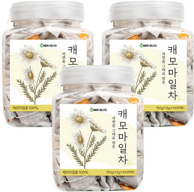이너블릭 캐모마일 차, 1.5g, 100개입, 3개