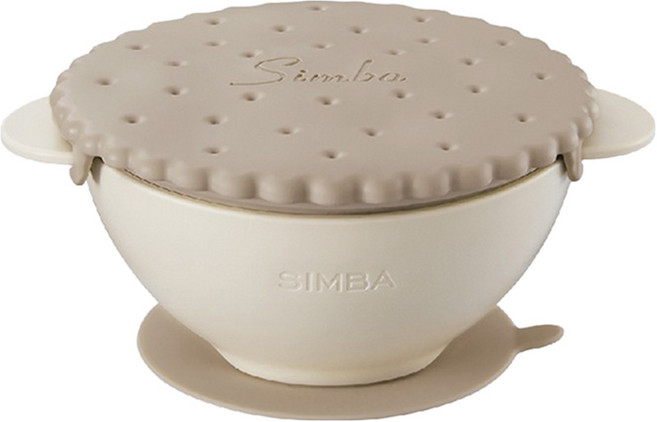 Simba 小獅王辛巴 美味曲奇吸盤碗 6個月以上, 杏茶, 1組