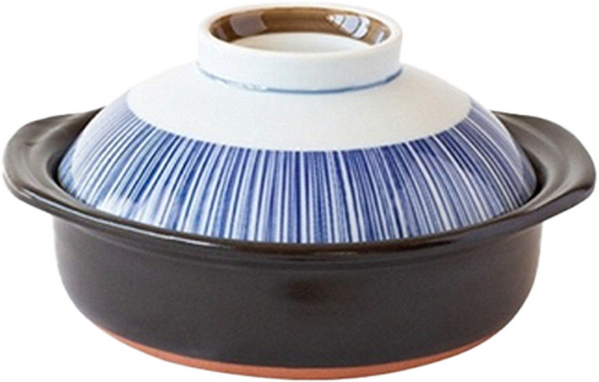 SAJI 佐治陶器 日本製一人食土鍋/湯鍋 細食草款 950g 850ml, 18.5cm, 1個