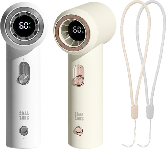 감성전자 제트미니 BLDC 초경량 무선 휴대용 손 선풍기 2종 세트, GS-S100BS(베이지골드), GS-S100WS(화이트실버), 베이지골드, 화이트실버