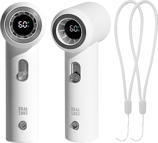 감성전자 제트미니 BLDC 초경량 무선 휴대용 손 선풍기 2p, GS-S100WS, 화이트실버