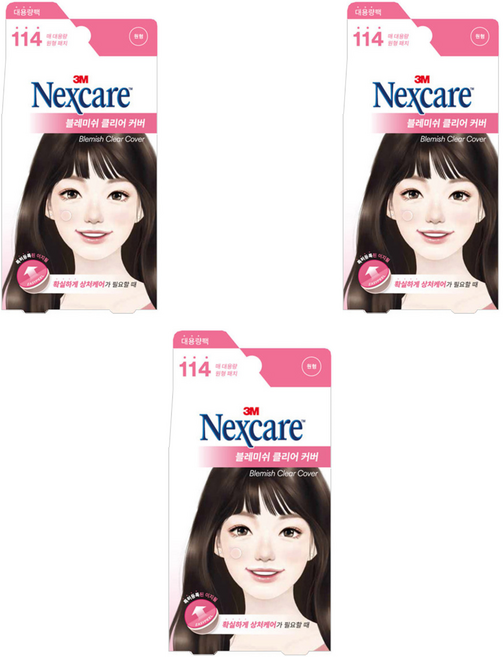 넥스케어 3M 블레미쉬 클리어 커버 이지필, 114개입, 3개