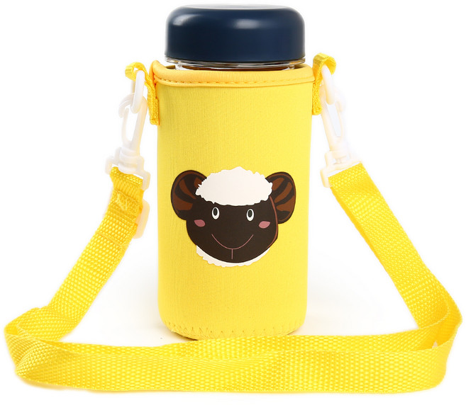 한봄누리 크로스 컵 홀더 가방, 옐로우 양, 1개