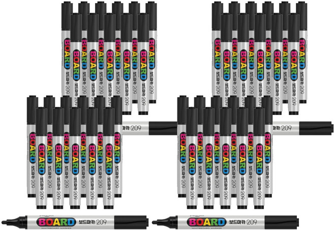 펜맥스 보드마카 209, 흑색, 48개