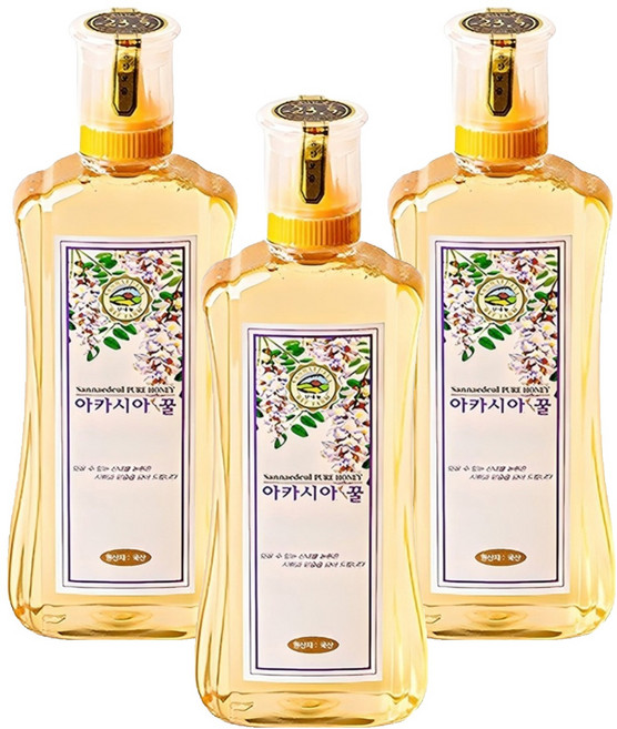 산내들농원 프리미엄 아카시아꿀, 500g, 3개