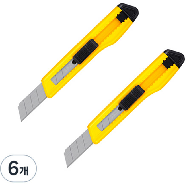 델리 커터칼 대형 2004, 옐로우, 6개