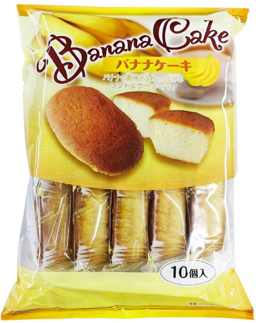 Shiawasedou 幸堂 香蕉蛋糕 10個裝, 1個, 185g