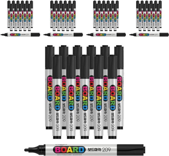 펜맥스 보드마카 209, 흑색, 60개