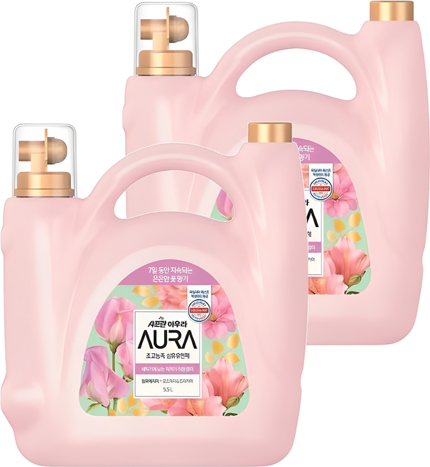 아우라 초고농축 섬유유연제 윌 유 메리 미 본품, 5.5L, 2개