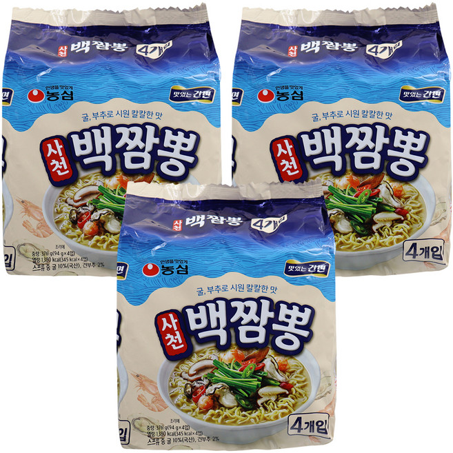 농심 사천백짬뽕 94g, 12개