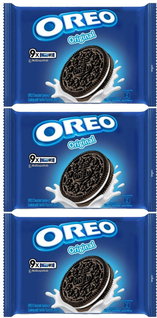 OREO 奧利奧 原味夾心餅乾, 236.25g, 3袋