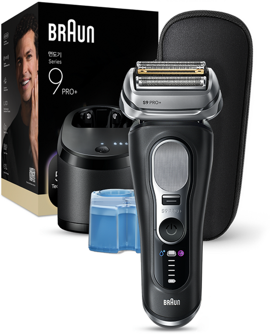 BRAUN 시리즈 9 PRO+ 울트라 씬 전기면도기, 9660cc, 블랙