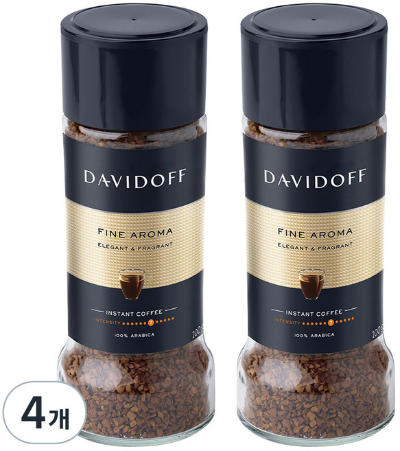 다비도프 파인 아로마 원두커피믹스, 100g, 4개