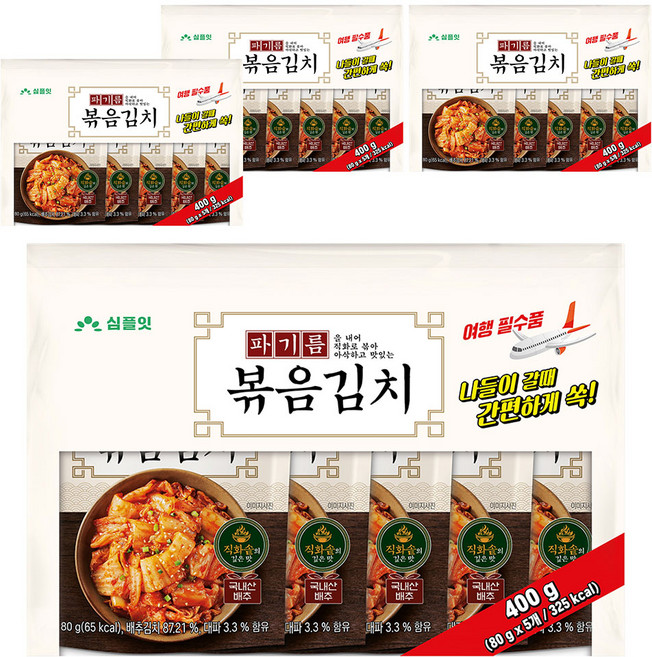 심플잇 파기름 볶음김치, 80g, 20개