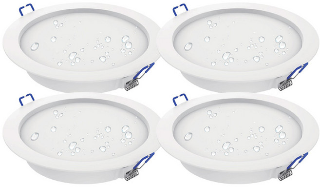 루미트론 다운라이트 플리커프리 매입등 6인치 15W 방습형, 주광색 하얀빛, 4개