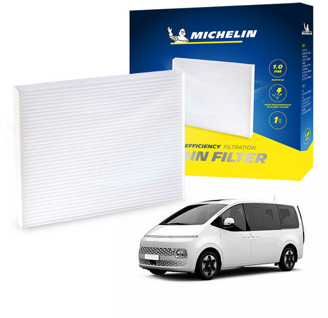 미쉐린 차량용 에어컨필터 PM1.0 12호 스타리아 2021년 04월~, CF-0112, 1개