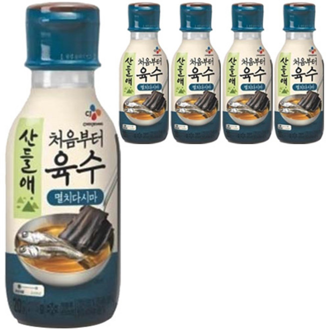 산들애 처음부터 멸치다시마육수 조미료, 525g, 5개