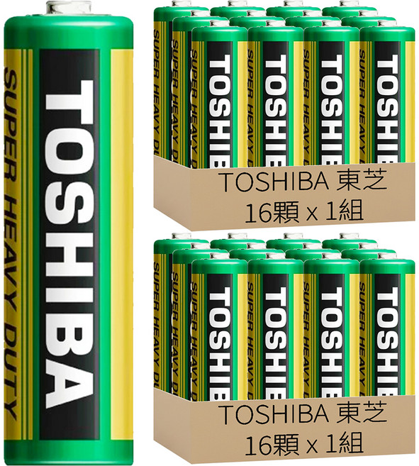 TOSHIBA 東芝 台灣公司貨 環保電池 3號, 16顆, 2組