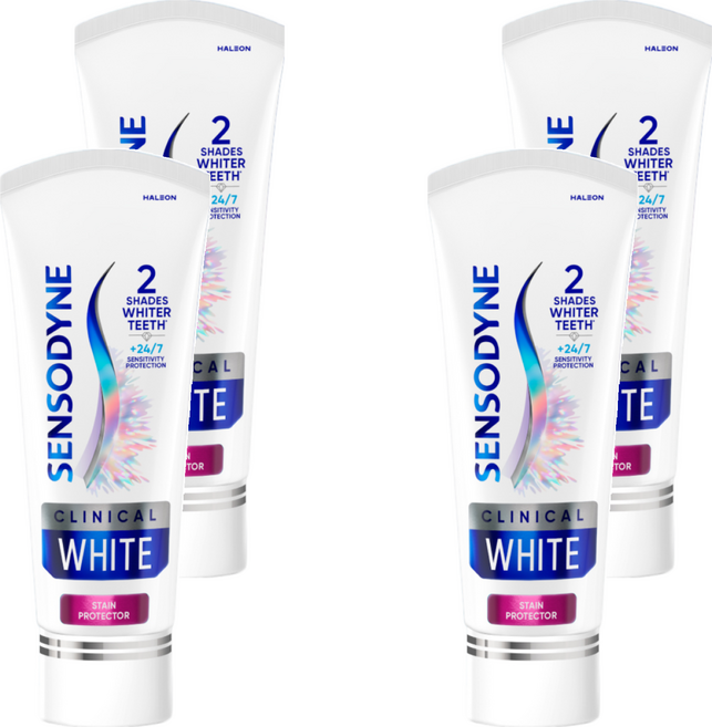 SENSODYNE 舒酸定 專研亮白抗敏牙膏, 100g, 4條