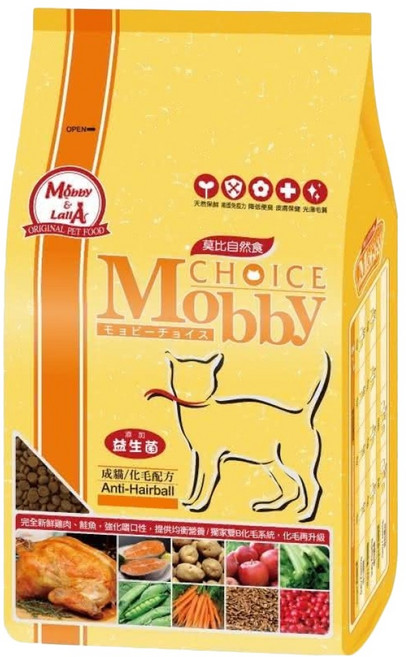 Mobby 莫比 貓用 化毛配方 乾飼料, 雞肉米, 7.5kg, 1袋