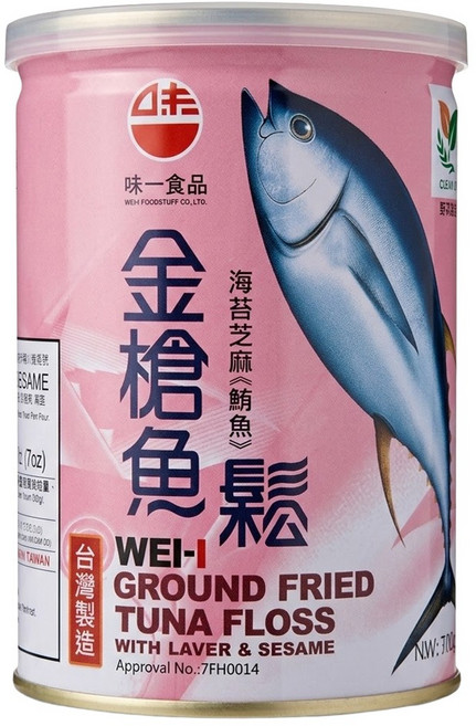 味一食品 海苔芝麻金槍魚鬆 鮪魚鬆, 200g, 1罐