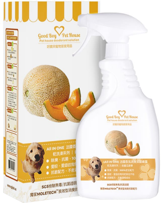 GBPH 好寶貝 All IN ONE法國香氛寵物除臭防護噴霧 犬用 哈密瓜旋律, 500ml, 1瓶