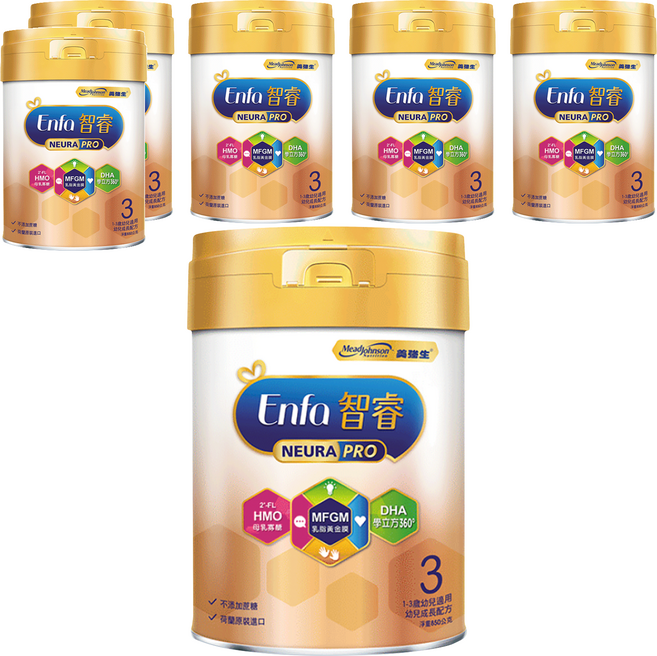 Mead Johnson 美強生 智睿幼兒成長配方 3號 1-3歲, 850g, 6罐