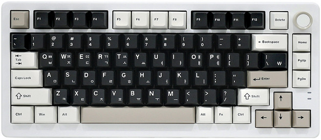 큐센 풀윤활 가스켓 유무선 기계식 키보드, 크림치즈, QSENN Q75 PBT, 크림치즈축